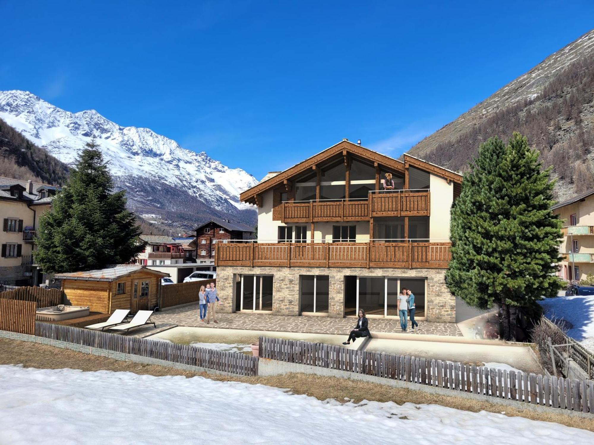 Chalet Wiesengrund Edelweiss 6P Saas-Almagell Bagian luar foto